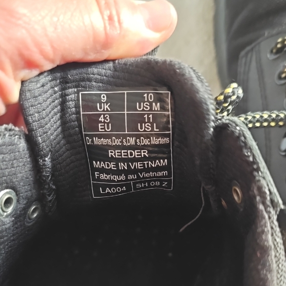 Dr. Martens Black Leather Oxfords with Chunky Sole - Picture 2 of 9